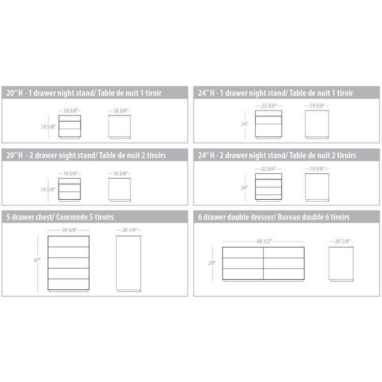 Boulevard Bedroom Specification Sheet