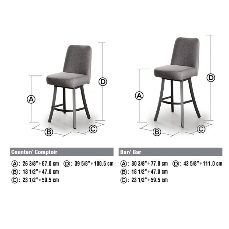 Bloom Barstool by Trica - Specifications Sheet