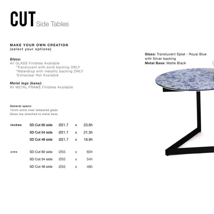 GLASSISIMO Cut Side Table