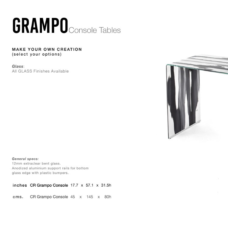 GLASSISIMO Grampo Console Table