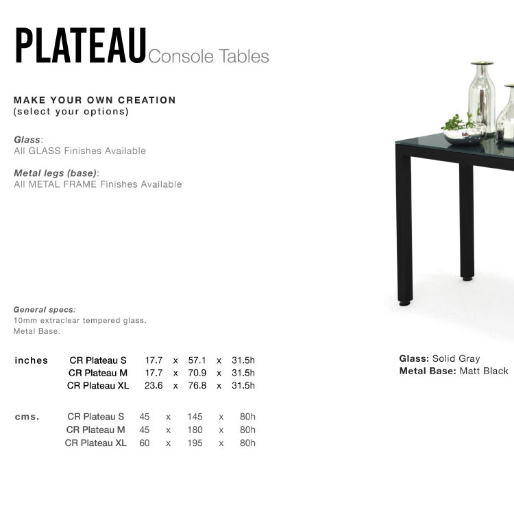 GLASSISIMO Plateau Console Table