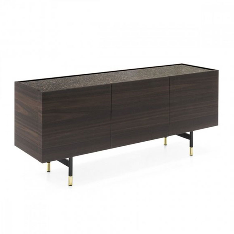 Calligaris Horizon Contemporary Sideboard 3 Compartments Side View
