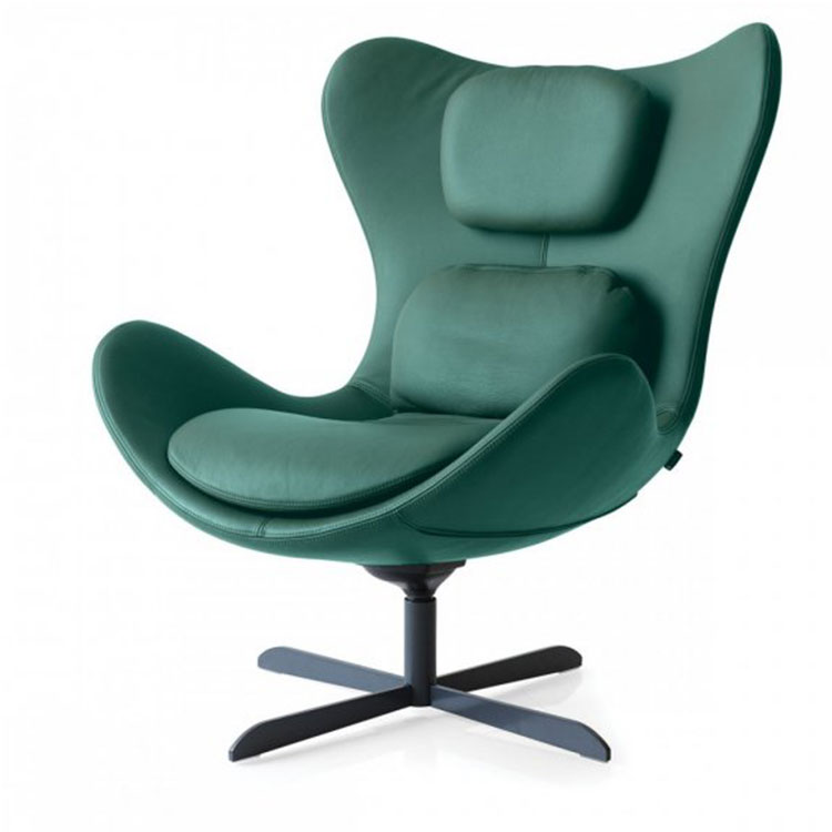 Calligaris Lazy Modern Armchair - Rocking 360' Swivel Green