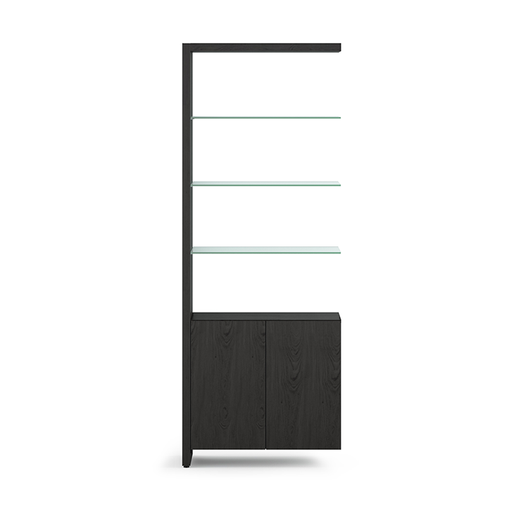 BDi Linea 5802A Double Shelf Extension in Charcoal