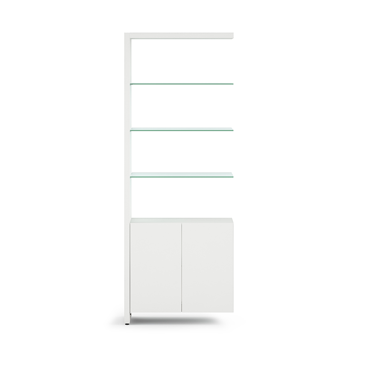BDi Linea 5802A Double Shelf Extension in White