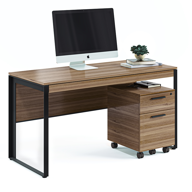 BDi Linea 6221 Modern Desk in Walnut