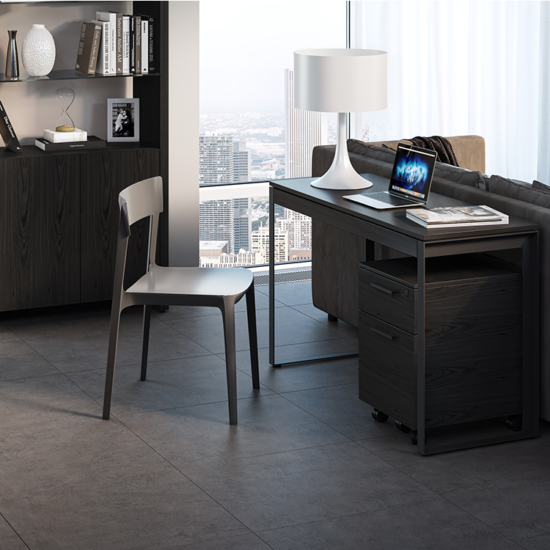 BDi Linea 6222 Console Desk in Charcoal