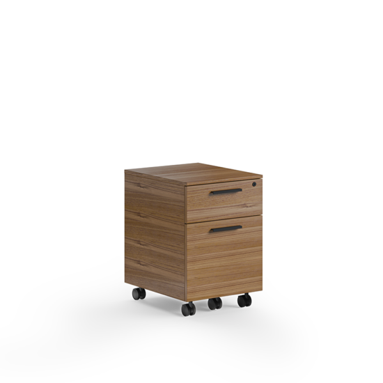 BDi Linea 6227 Mobile File Cabinet in Walnut Finish