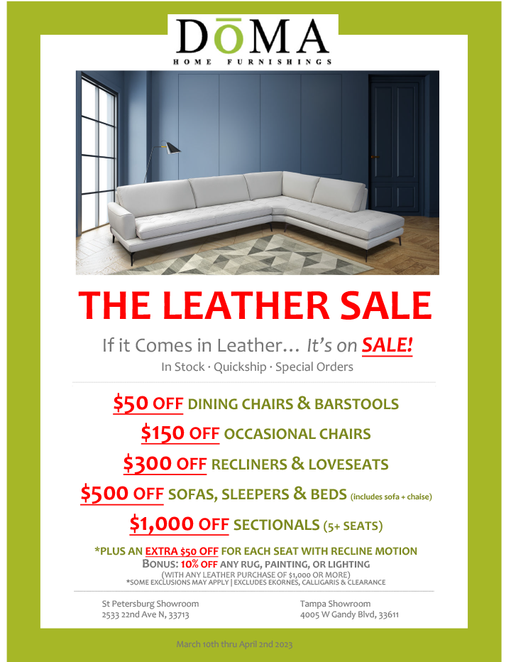 Doma Leather Sale 2023