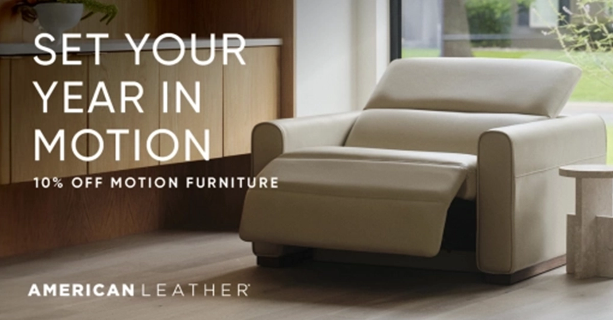 American Leather Motion Sale - 10% off Motion Furniture Now thru Feb. 24th 2026