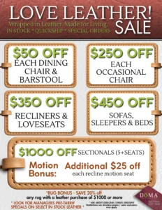 Love Leather Furniture Sale