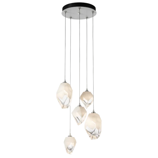 HUBBARDTON FORGE  Chrysalis 5-Light Mixed Crystal Pendant