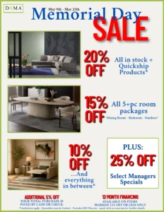 Memorial Day Furniture Sale