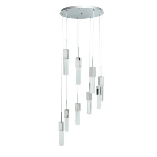 Rectangular Crystal Chandelier // 9 Light - CLEARANCE