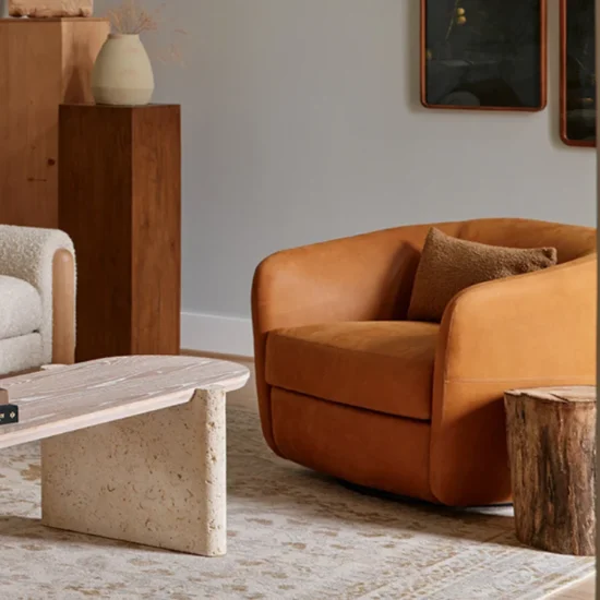 AMERICAN LEATHER Berger swivel chair