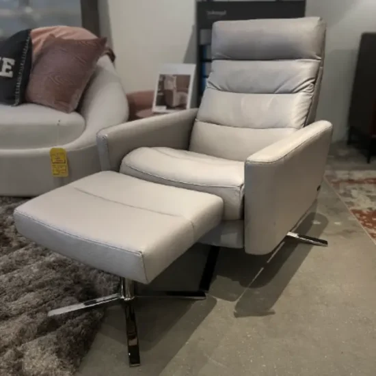 AMERICAN LEATHER Cirrus Comfort Air Recliner & Ottoman - CLEARANCE