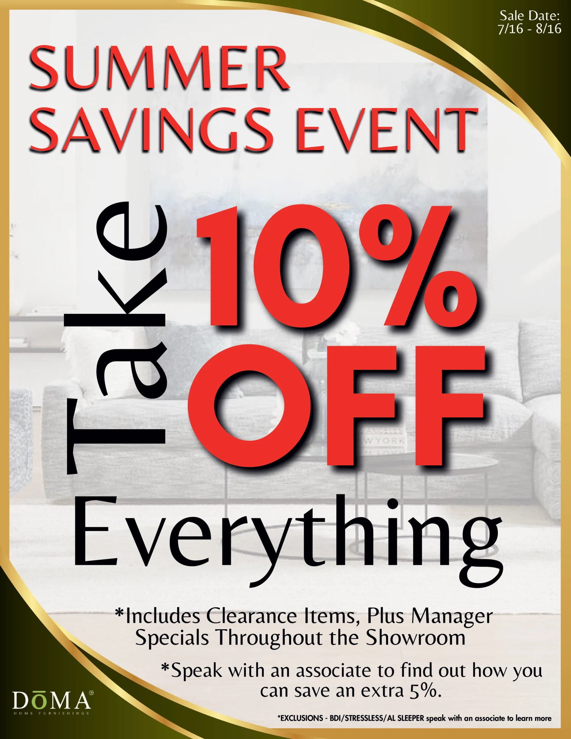 Summer Furniture Sale