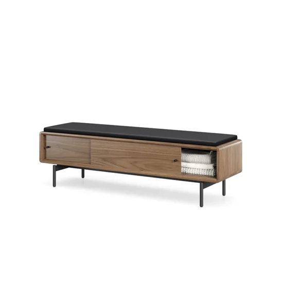 BDi LINQ 9102 Leather Upholstered Storage Bench