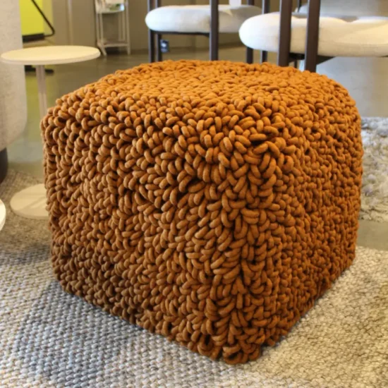 DELLAROBBIA BonBon Wool Ottoman - CLEARANCE