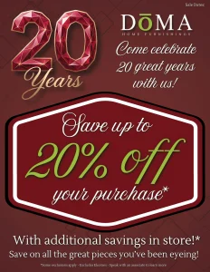 DōMA 20th Anniversary Sale